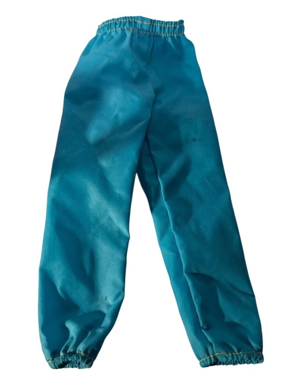 Ken Doll Track Pant Barbie 80's Aqua Blue Parachute Nylon